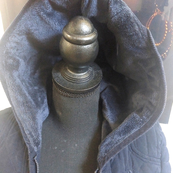 Laundry by Design Women's Navy Blue Hooded Quilted Puffy Jacket Size S/P - Picture 6 of 16